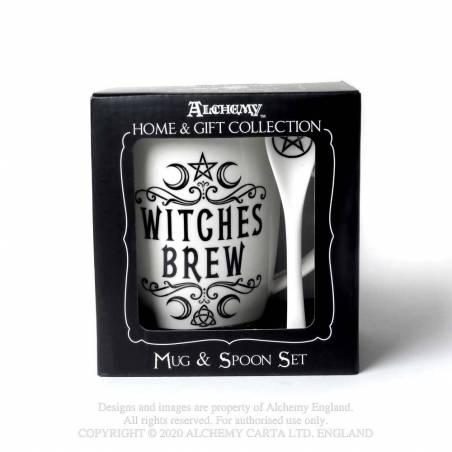 Witches Brew: Mug and Spoon Set (ALMUG16) ~ Mugs | Alchemy England