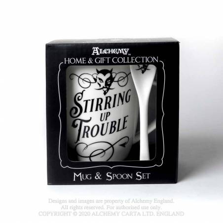 Stirring up Trouble: Mug and Spoon Set (ALMUG17) ~ Mugs | Alchemy England