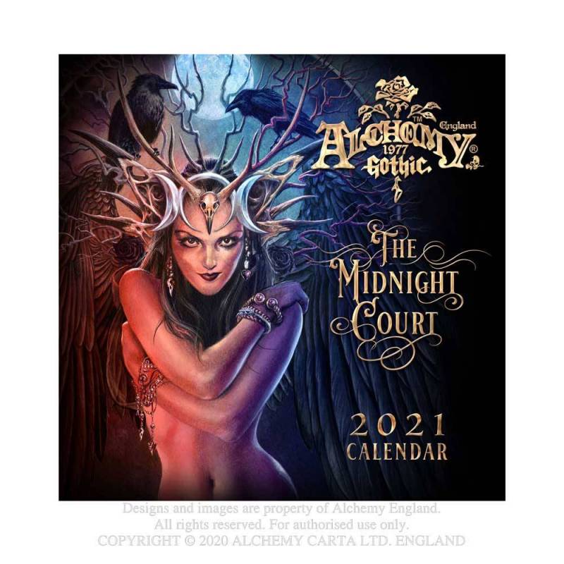 Alchemy Gothic 'The Midnight Court' 2021 Wall Calendar (CAL21) ~ Calendars | Alchemy England