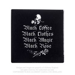 Black Coffee Black Clothes... (CC10) ~ Individual Coasters | Alchemy England