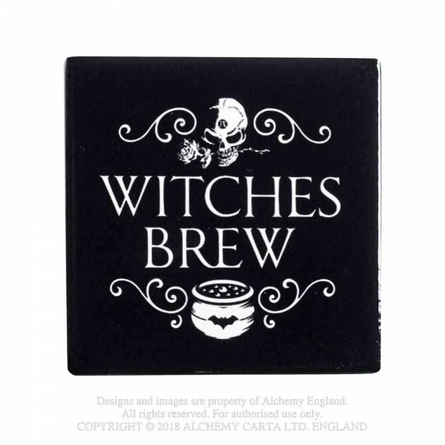 Travel Mug Alchemy England NIB Gothic Witches Brew Black Double Walled 12 oz