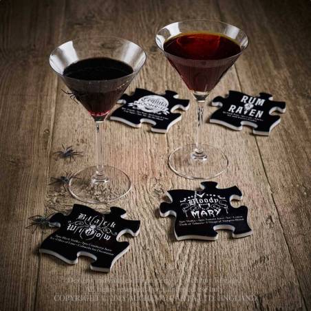 Gothic Cocktail (CJ1) ~ Jigsaw Coasters | Alchemy England