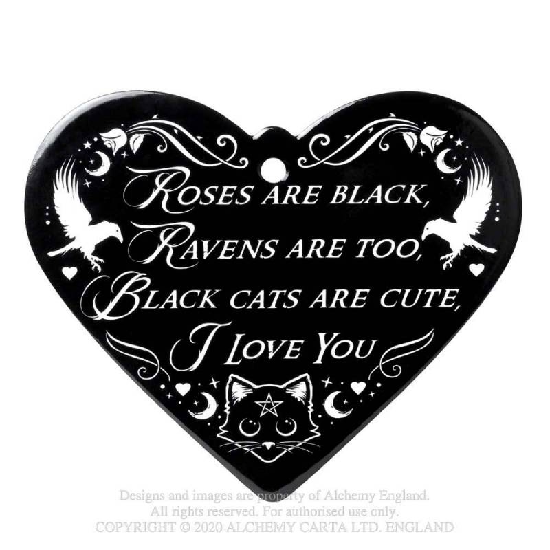 Roses Are Black - Poetic Heart (CT11) ~ Trivets | Alchemy England