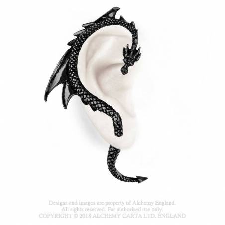 The Dragon's Lure - black (E274B) ~ Ear-Wraps | Alchemy England