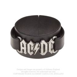 AC/DC: logo (HRWL446) ~ Leather Wriststraps | Alchemy England