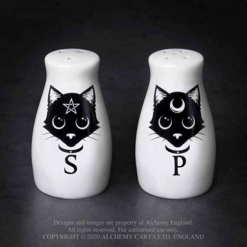 Cats: Salt & Pepper Set (MRSP3) ~ Salt & Pepper Sets | Alchemy England