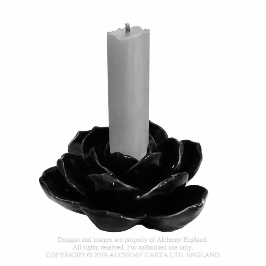 Black Rose Candle Holder/ Pot (pillar) (SCR3) Candle Holders & Tea