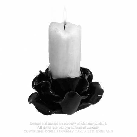Black Rose Candle Holder/ Pot (pillar)