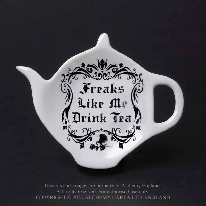 Freaks Like Me Drink Tea: Tea Spoon Holder/Rest