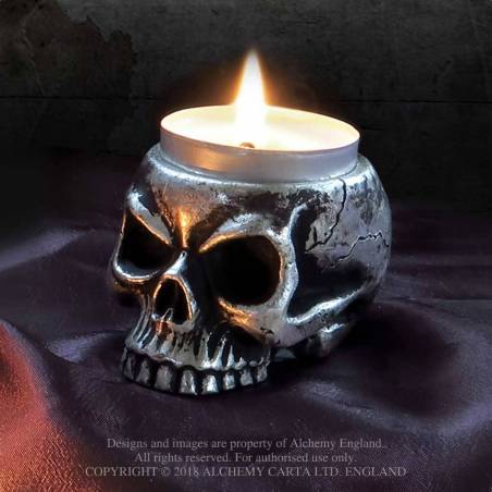 Skull - Tea Light Holder (V74) ~ Candle Holders & Tea Lights | Alchemy England
