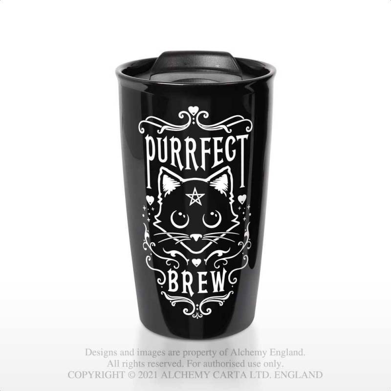 Purrfect Brew: Double Walled Mug (MRDWM3) ~ Mugs | Alchemy England