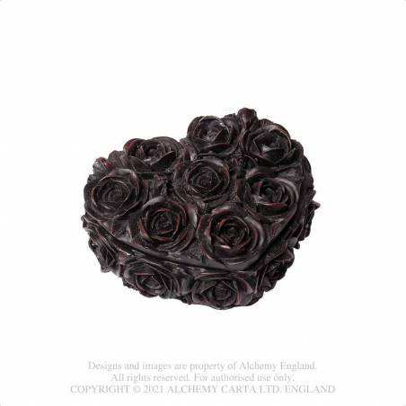Rose Heart Box - Black (SA19) ~ Caskets & Boxes | Alchemy England