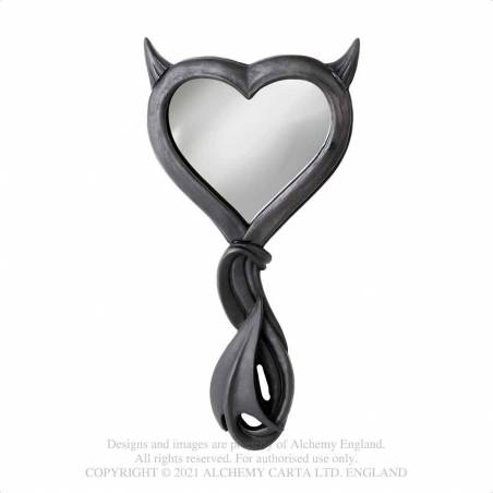 Devil's Heart Hand Mirror (Black)