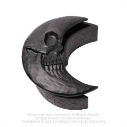 Skull Moon Box - Matte Black (V104B) ~ Caskets & Boxes | Alchemy England