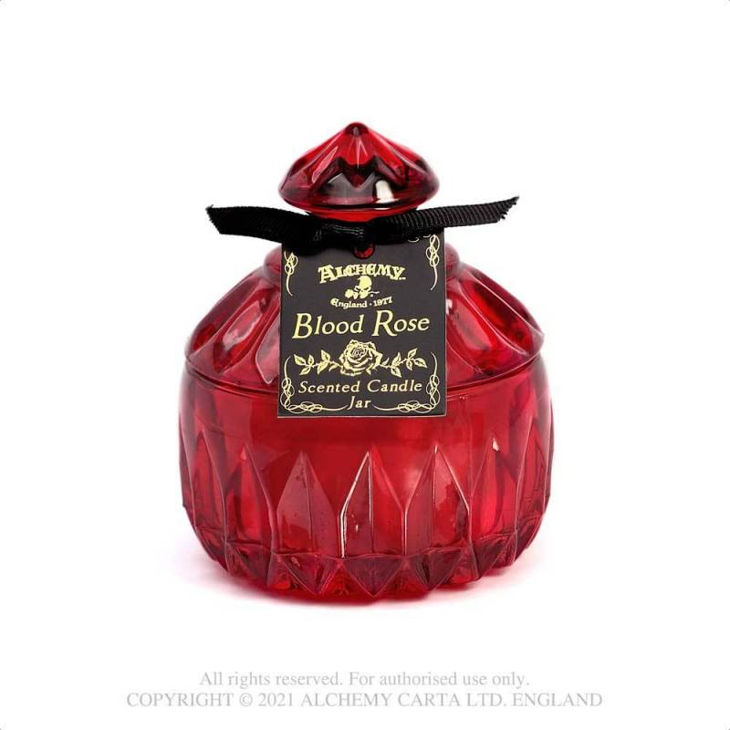 Vintage Scented Candle Jar - Blood Rose (Round) (SCJ9) ~ Candle Holders & Tea Lights | Alchemy England