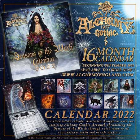 Alchemy Gothic 'Seasons of the Witch' 2022 Wall Calendar (CAL22) ~ Calendars | Alchemy England