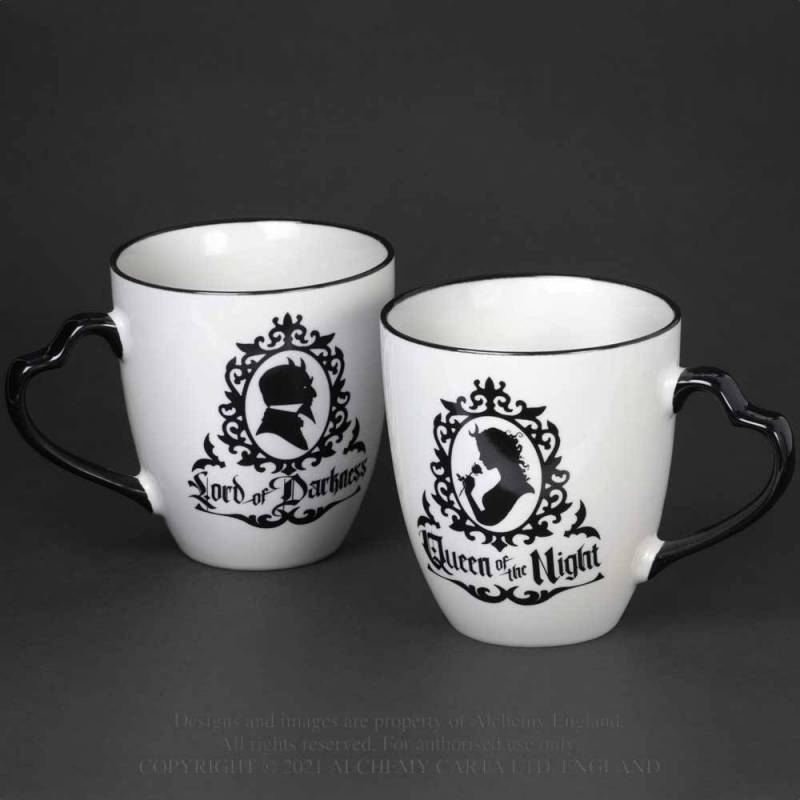 Queen of the Night & Lord of darkness, Couple Mug Set (CM2) ~ Mugs | Alchemy England