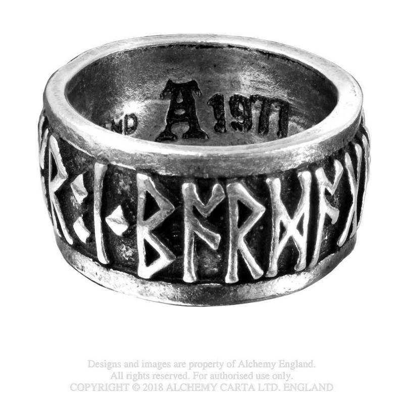 smal Vertrouwelijk Doodskaak Runeband (R173) ~ Rings | Alchemy England
