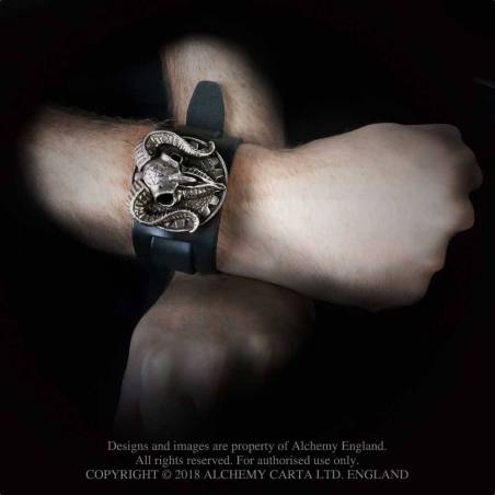 Gears Of Aiwass (A102) ~ Leather Wriststraps | Alchemy England