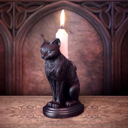 Faust's Familiar (Cat Candlestick) (V113) ~ Candle Holders & Tea Lights | Alchemy England
