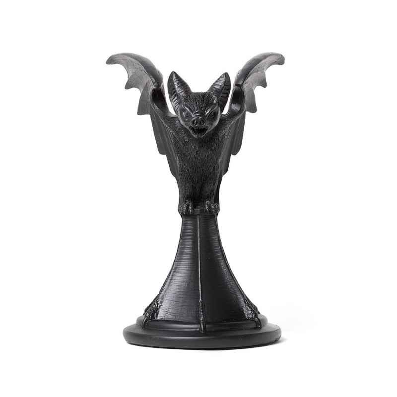 Portacandele Pipistrello In Resina Nera – Alchemy England, Tocco Gotico Per La Casa - 3