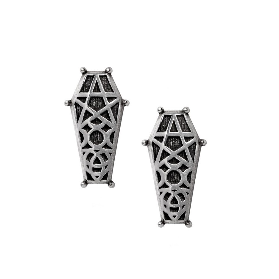 Hex Coffin Earrings - Studs - Pair main image 0