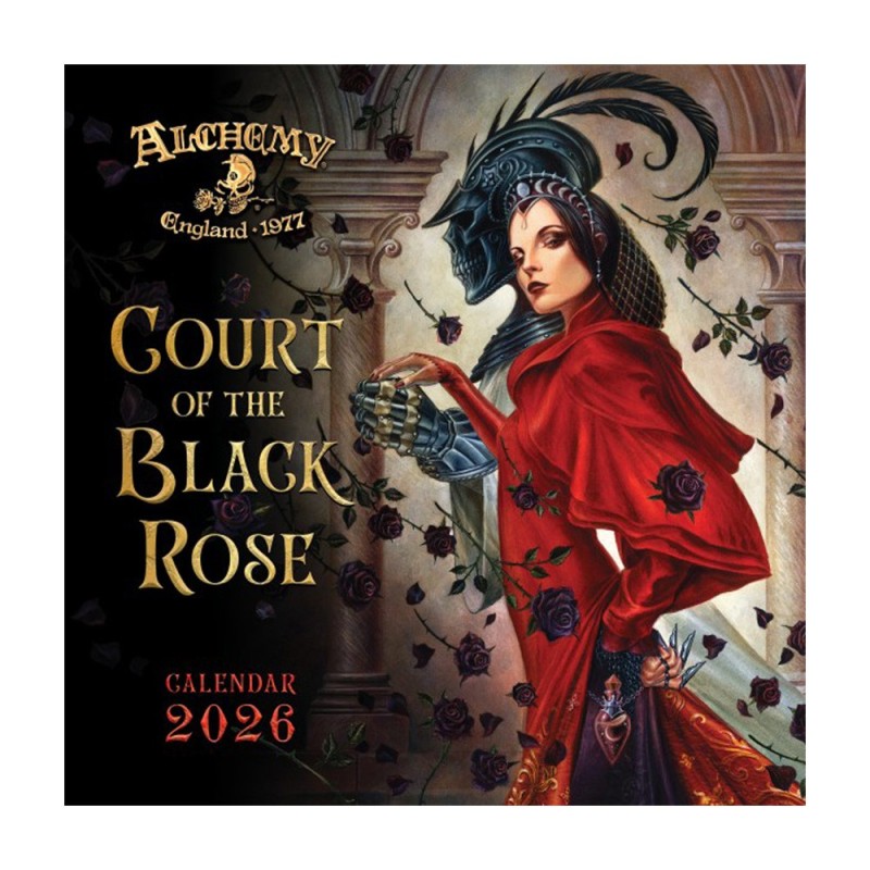 Alchemy Gothic 'Court Of The Black Rose' 2026 Wall Calendar (CAL26) ~ Calendars | Alchemy England