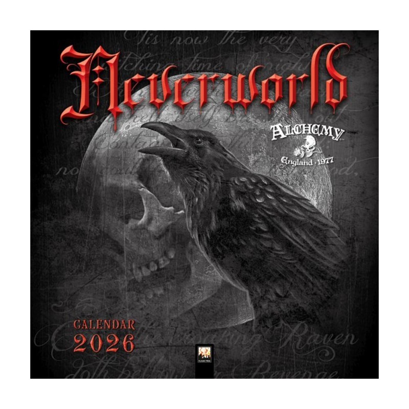 Alchemy Gothic 'Neverworld' Black & White 2026 Wall Calendar (CAL26BW) ~ Calendars | Alchemy England