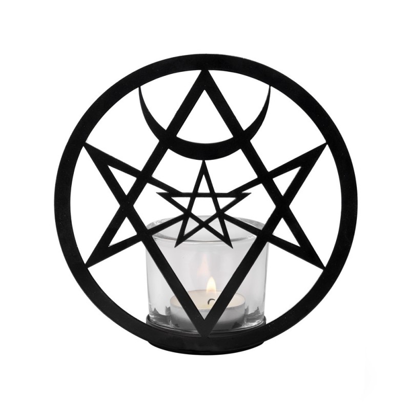 Unicursal Hex (TLH2) ~ Candle Holders & Tea Lights | Alchemy England
