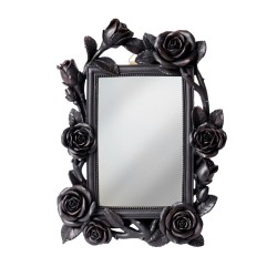 Rose & Vine Mirror (6x4") Black (SA24) ~ Photo Frame | Alchemy England