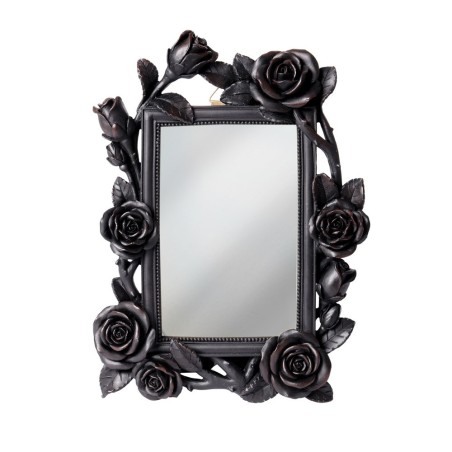 Rose & Vine Mirror (6x4") Black (SA24) ~ Photo Frame | Alchemy England