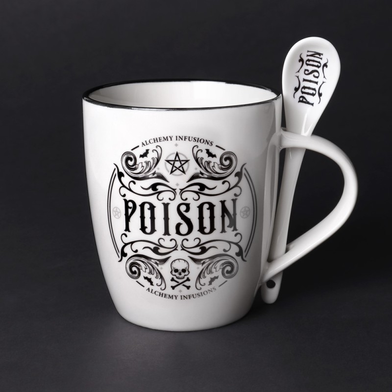 Poison: Mug & Spoon Set (ALMUG26) ~ Mugs | Alchemy England