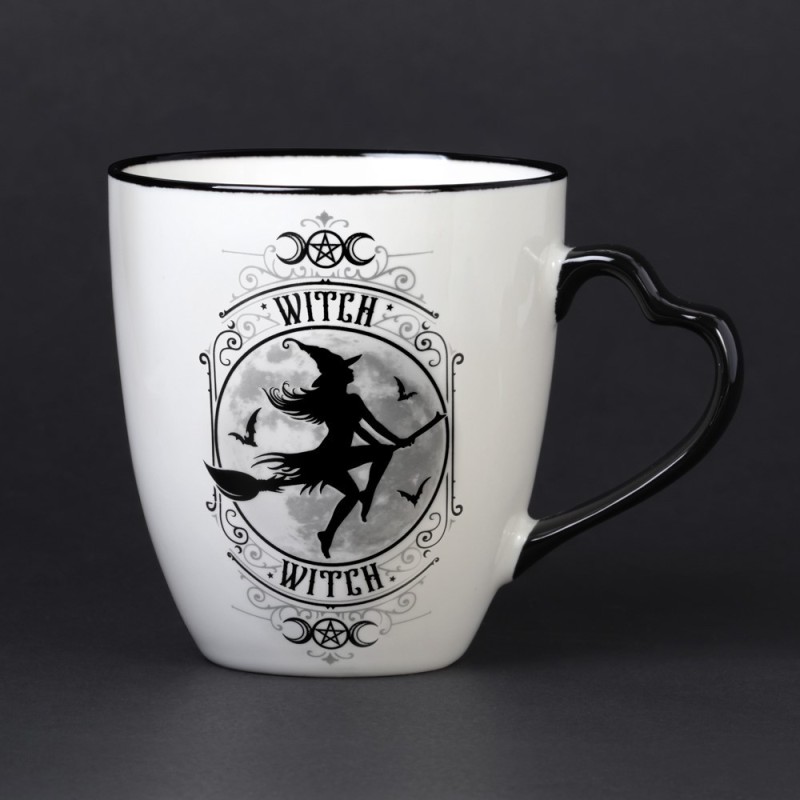 Witch: Mug with Heart Handle (ALMUG27) ~ Mugs | Alchemy England