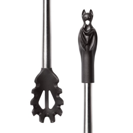 Black Bat Pasta Spoon (KU8) ~ Kitchen Utensils | Alchemy England