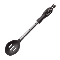 Black Bat Slotted Spoon (KU10) ~ Kitchen Utensils | Alchemy England