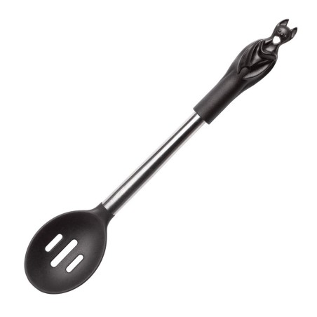 Black Bat Slotted Spoon (KU10) ~ Kitchen Utensils | Alchemy England