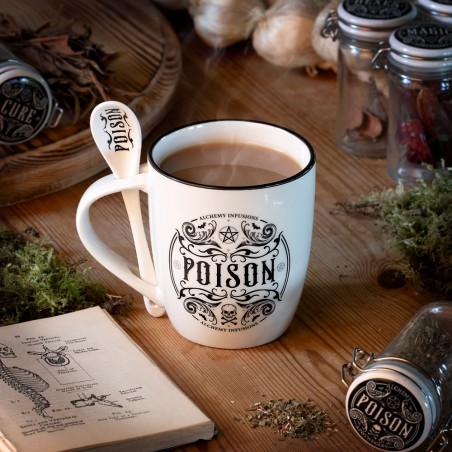 Poison: Mug & Spoon Set (ALMUG26) ~ Mugs | Alchemy England