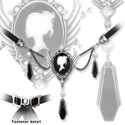Raven Skull | Alchemy Gothic Bracciale in pelle | EMP